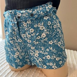 Forever 21 Silk Floral Shorts